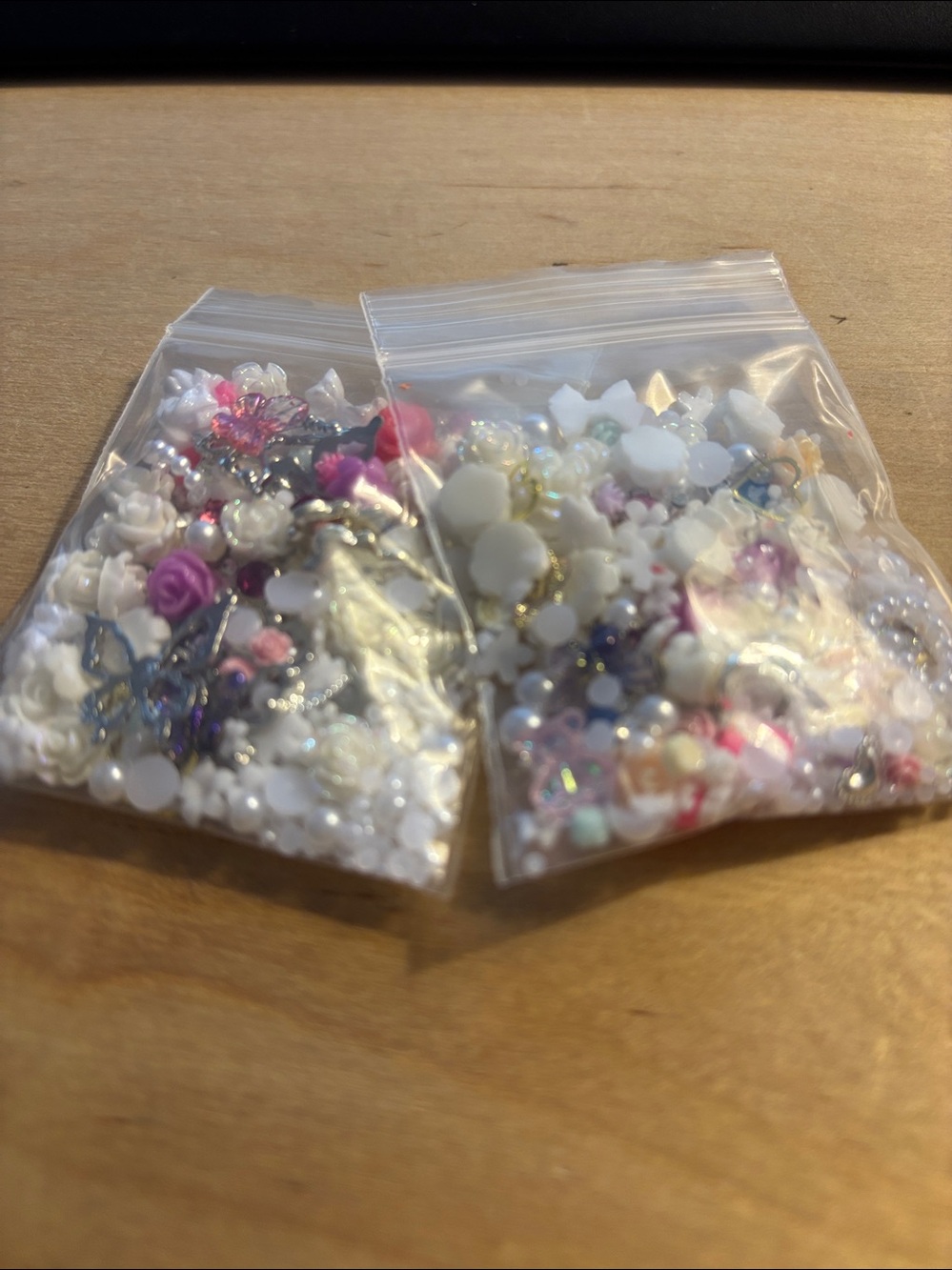 June  White Custom nail charm bag each